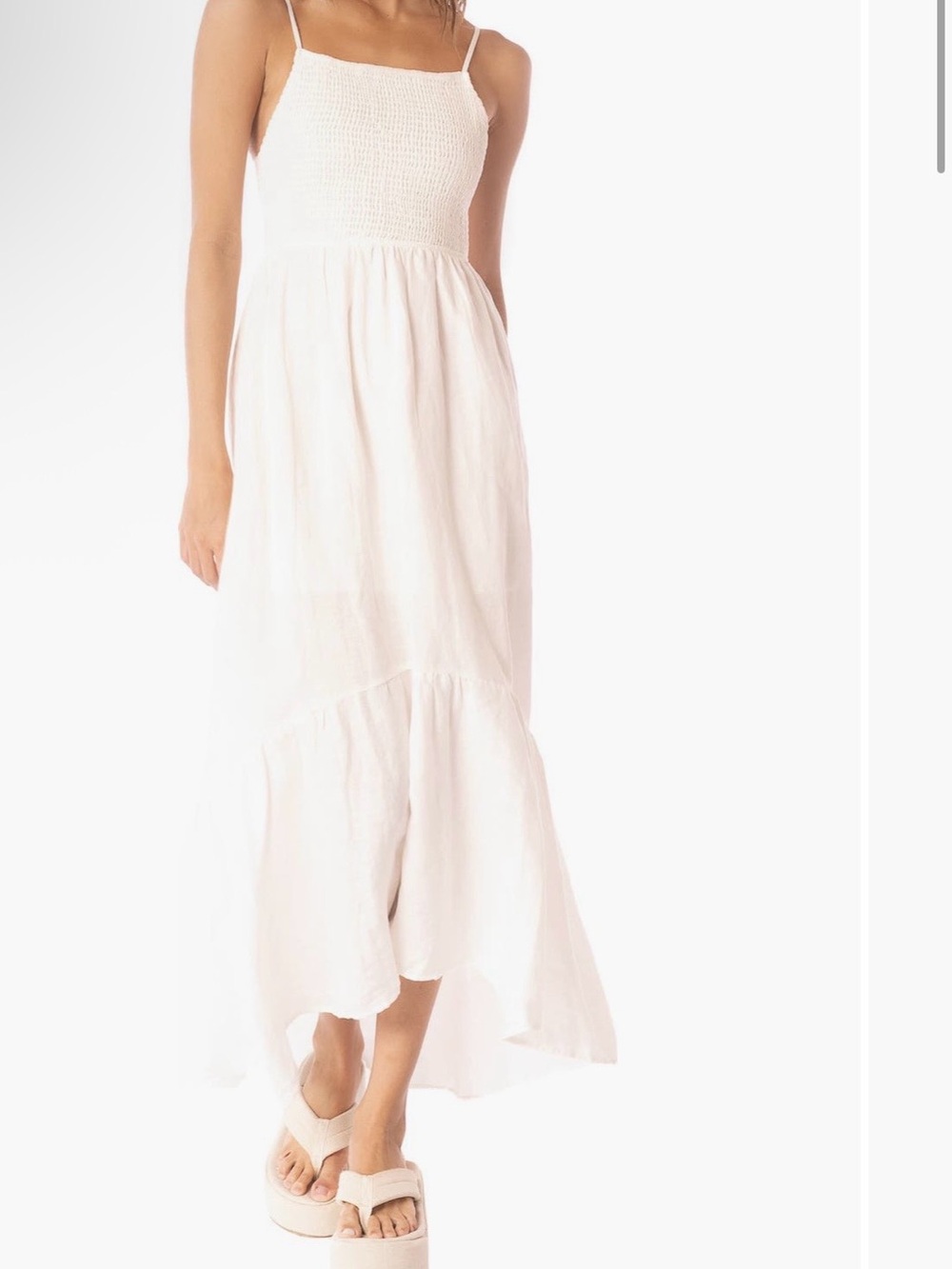 Maaji Isadora Smocked Linen maxi dress